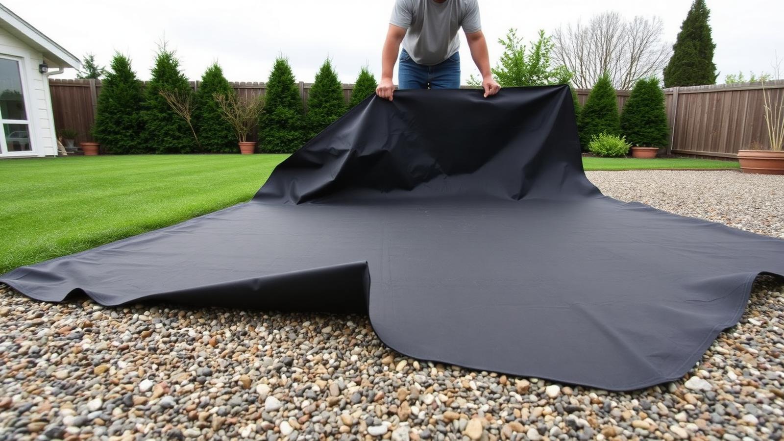 Step 4: Lay the Weed Barrier